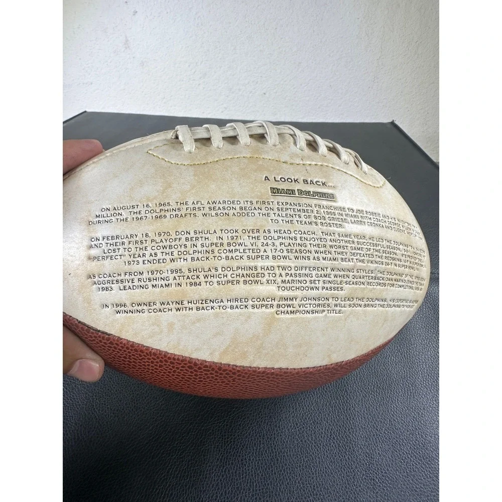 Miami Dolphins Vintage Fotoball Limited Edition Commemorative Football 1998 NFL